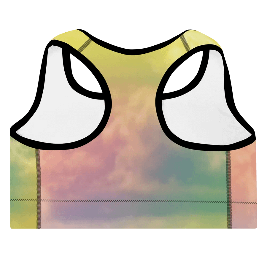 Blur cloud rainbow Design Padded Sports Bra - v12 product image (9)