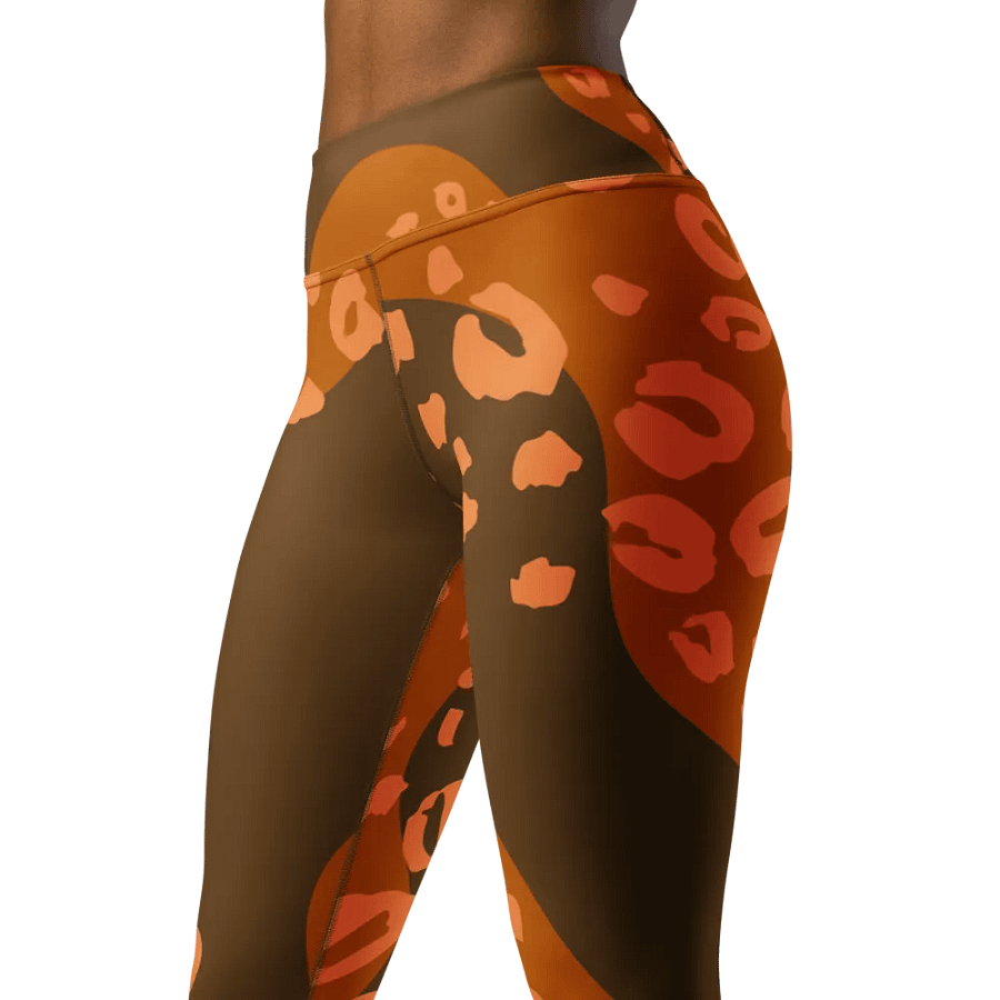Orange Animal Print Yoga Leggings product image (6)
