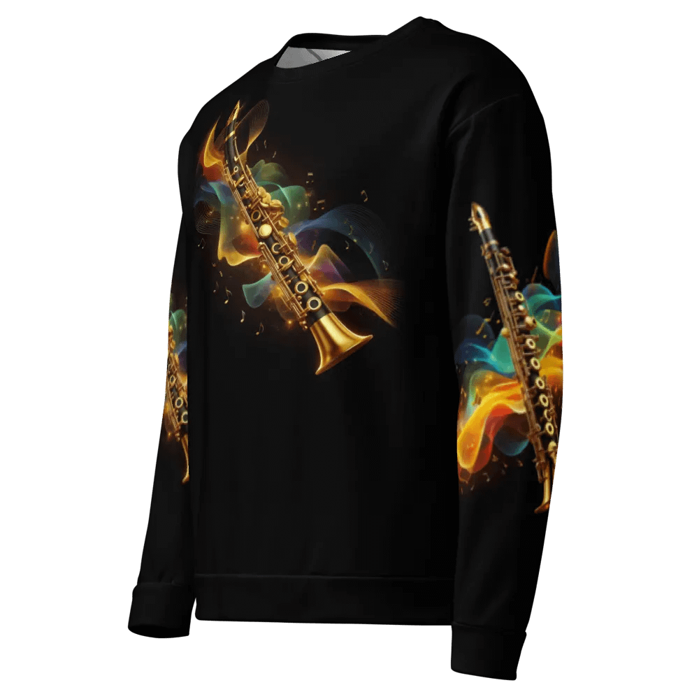 Golden Clarinet Musical Instrument - All-Over Unisex Sweatshirt #19 product image (7)