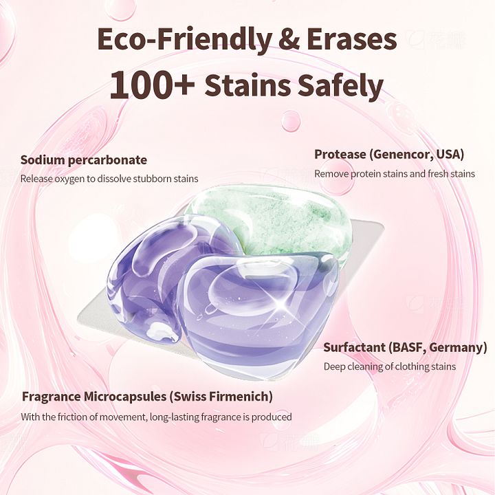 【20 cans,500pods】Lerunkey Oxygen-Infused Scented Laundry Pods 18x Cleaning Power Long-Lasting Fragrance product image (2)