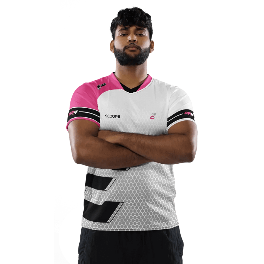 White "Scoops" Elite Pro Jersey - EpiQ Pink product image (2)