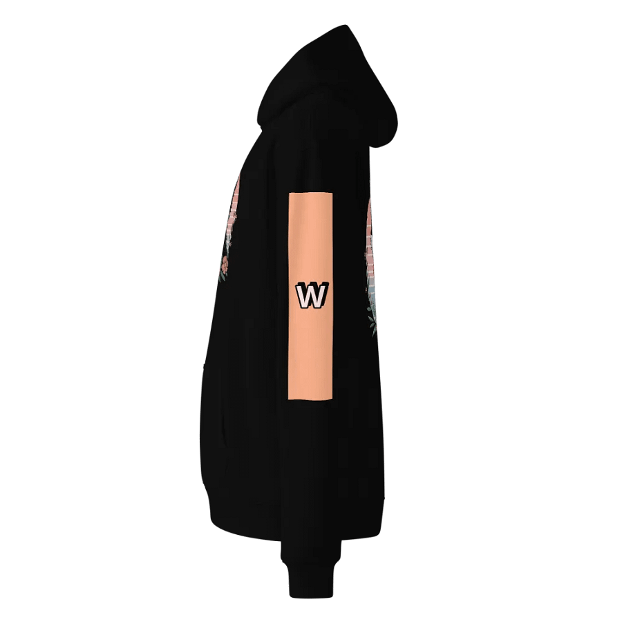 Smiling wolf dog Floral Wreath Hoodie product image (4)