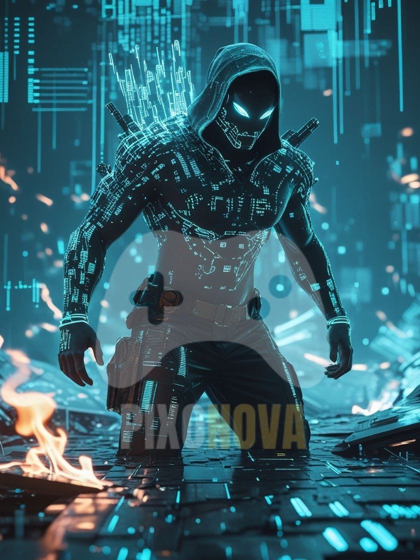 Born from the Glitch – Pixonova Protocol Artwork (4 Versions, PNG & PDF, 1120x1120 px) product image (3)
