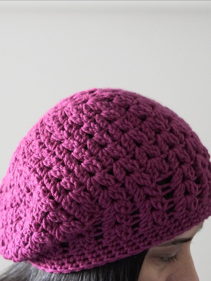Elegant fall beret crochet pattern product image (2)
