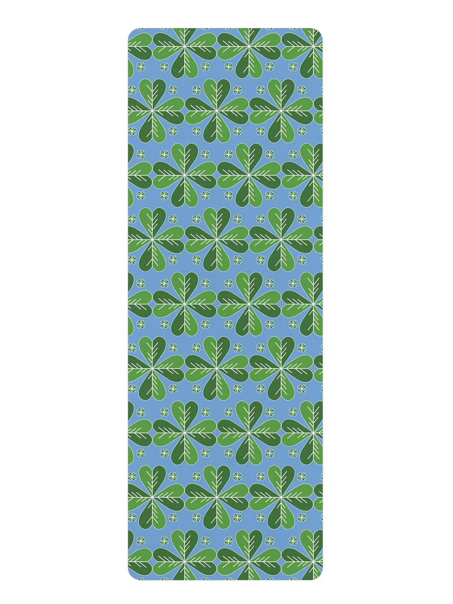 Yoga Matt- Lucky motivating 4 leaf clover design product image (5)