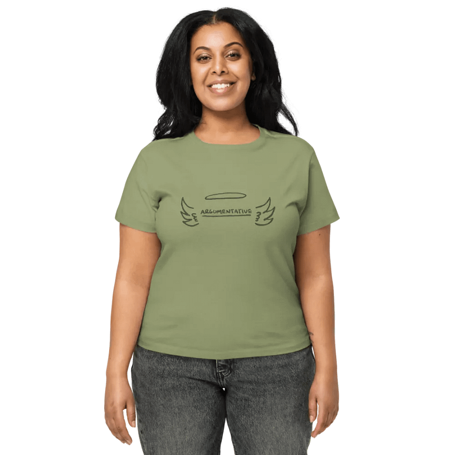 ANGELIC (green duotone 2) printed waist-length tee product image (5)