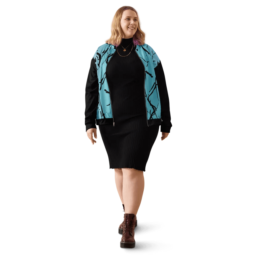 All-Over Print Bomber Jacket by Sublicolor 144 /Enigma Blue product image (1)