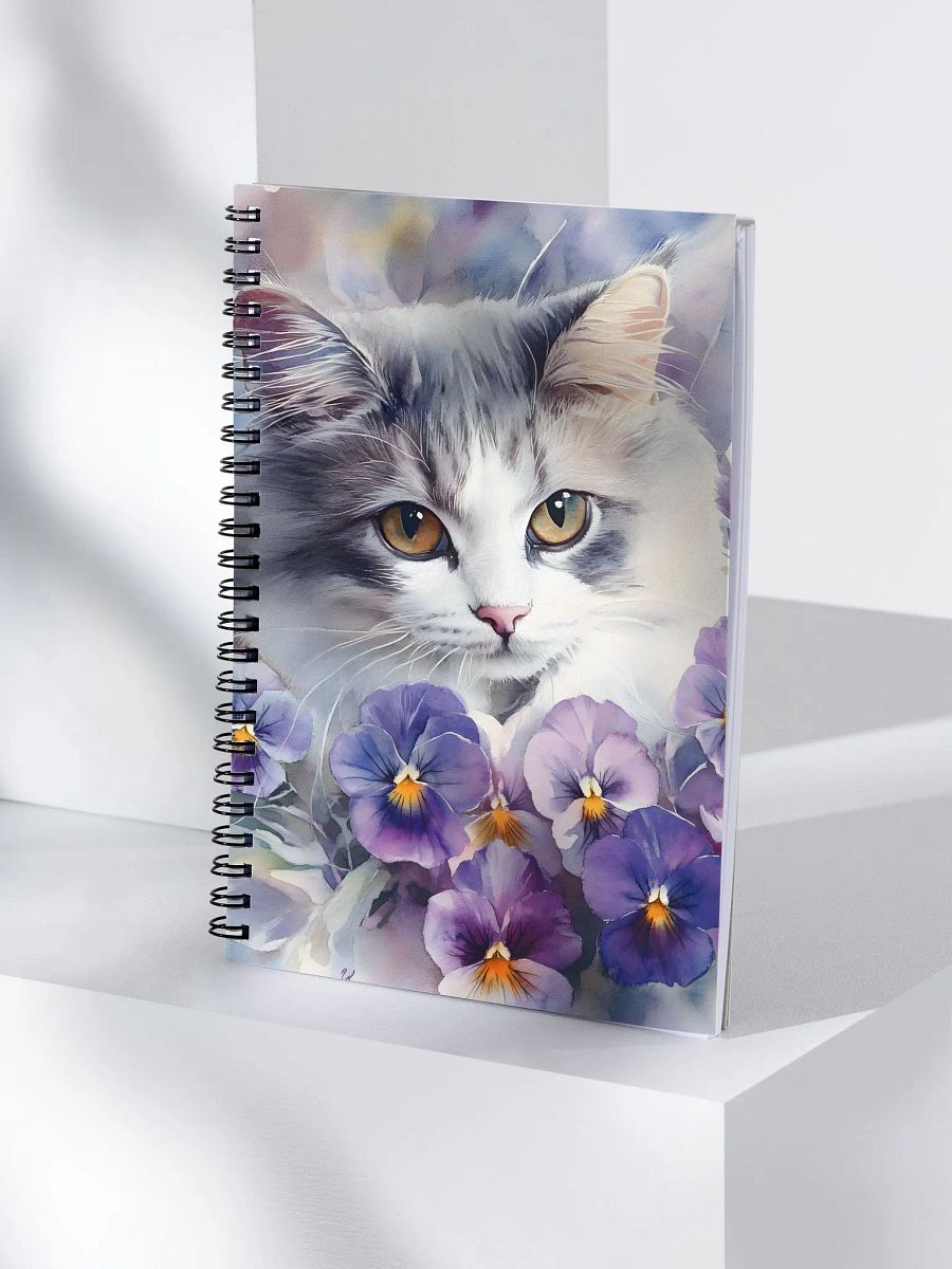 Pansy Cat Spiral Notebook product image (4)