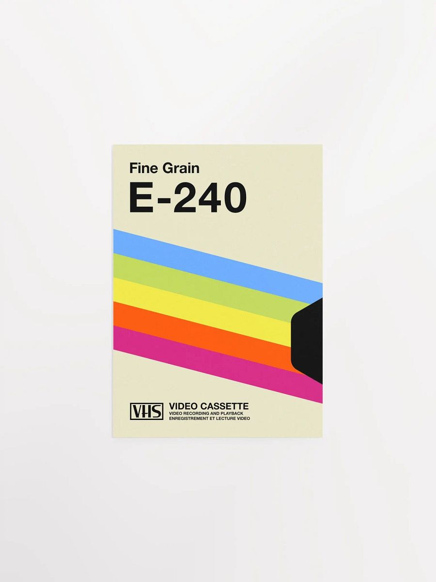 Retrowave poster: VHS cassette case E-240 [retrowave/vaporwave] — retrowave poster, aesthetic print, retrowave art, 80s wall decor product image (7)