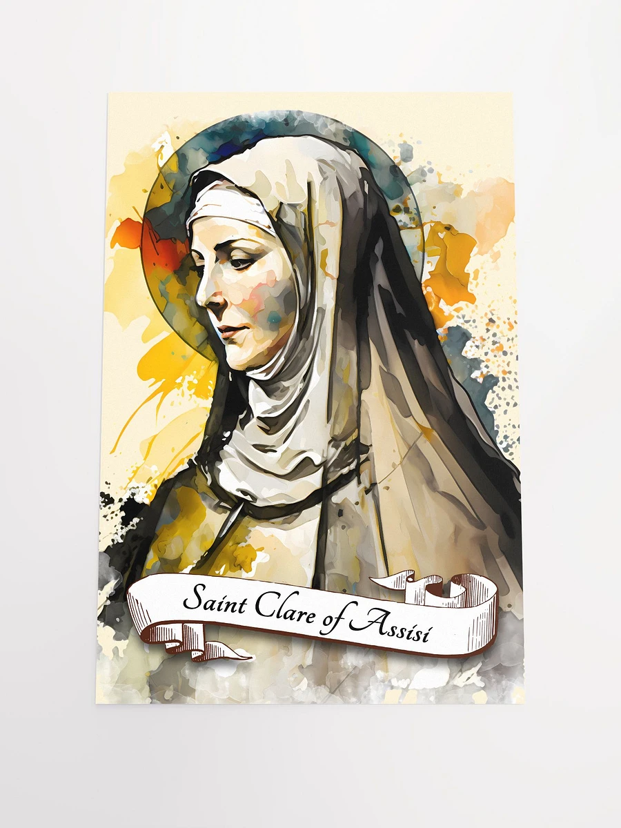 Saint Clare of Assisi Franciscan Nun Poor Clares Catholic Religious Matte Poster product image (3)