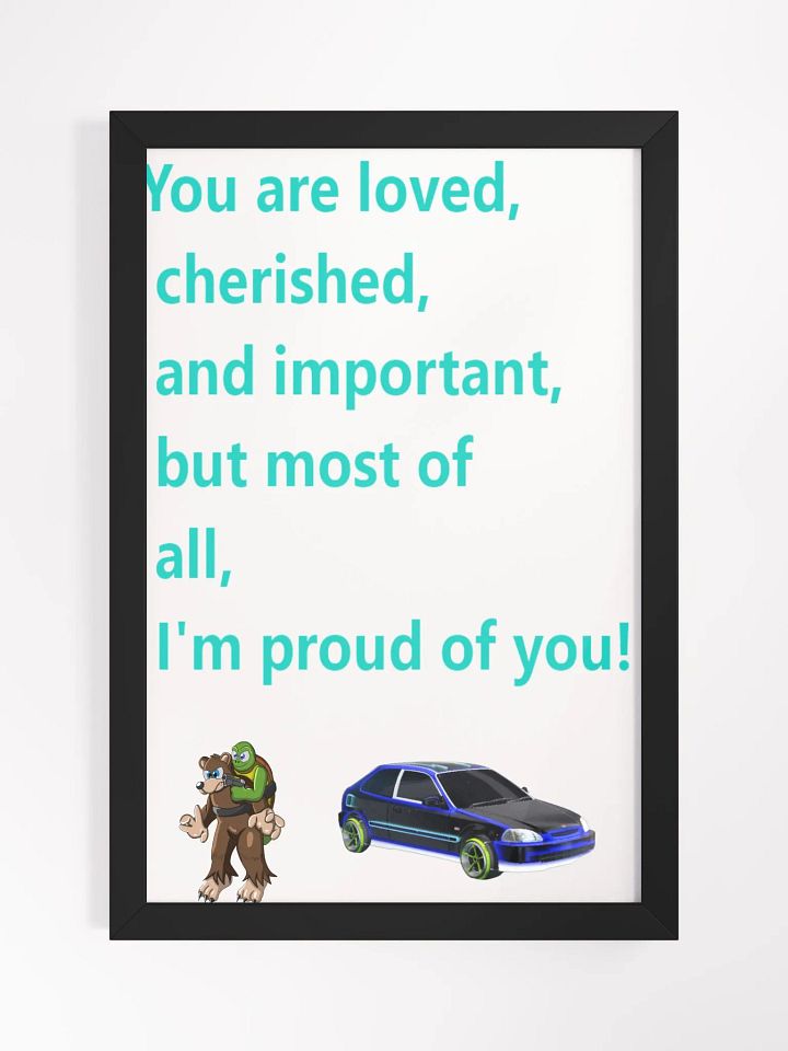 Motivationally Framed High-Quality Matte Poster product image (1)