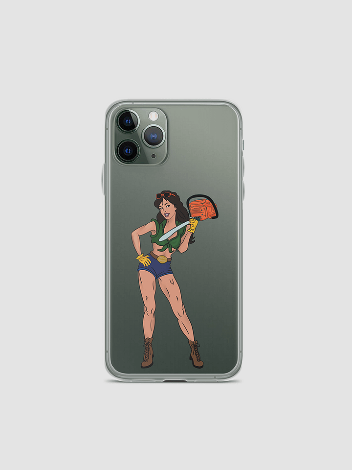iPhone Case - Brunette Chainsaw Betty Pinup product image (2)