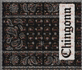 Chingona Tumbler Wrap PNG, Black Bandana Skinny Tumbler Sublimation Design, 20oz Digital Download product image (7)