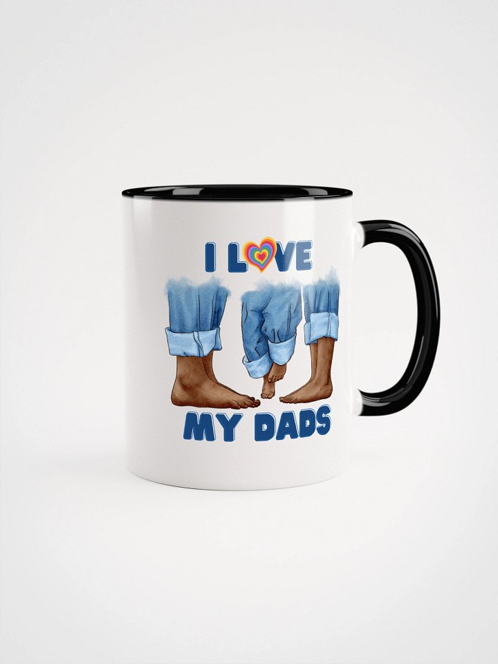 LGBTQ Two Dad Family Design for Kids Ceramic Mug with Color product image (1)