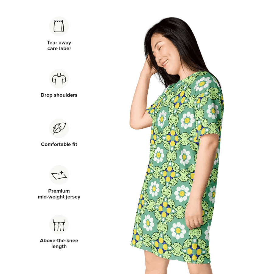 Green, Summer Dress, T-Shirt Dress product image (4)