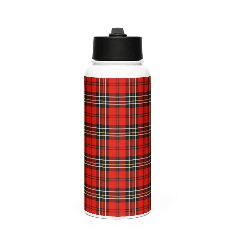 Red Vintage Plaid Water Bottle product image (4)
