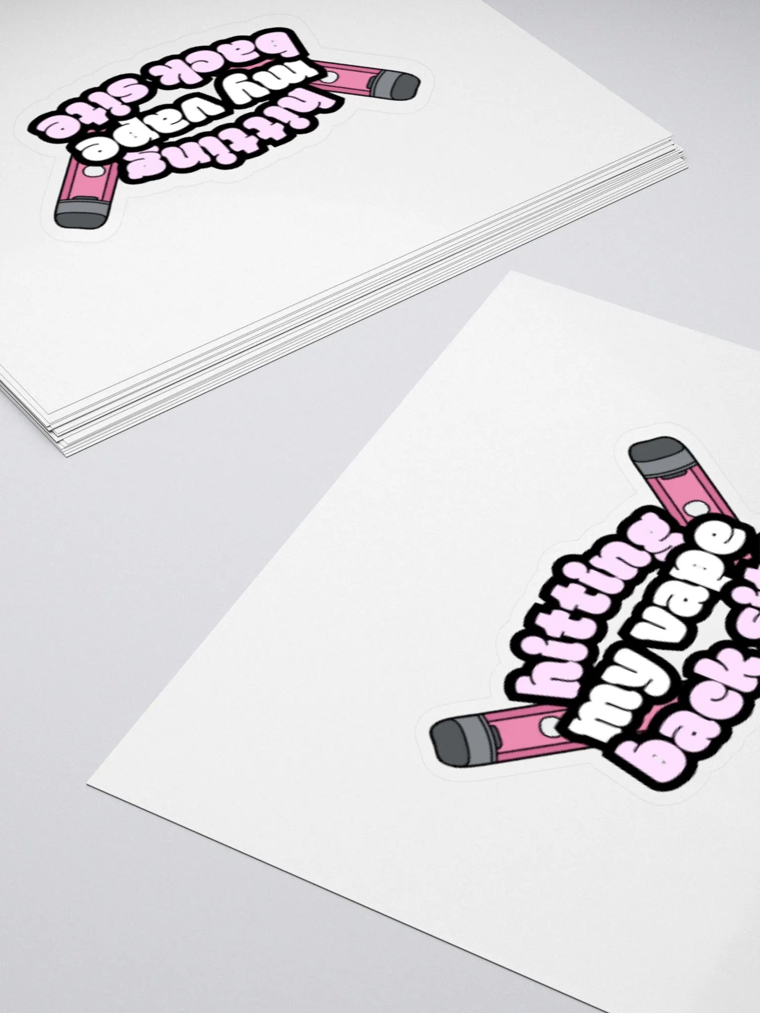 hitting my vape back site | sticker product image (4)