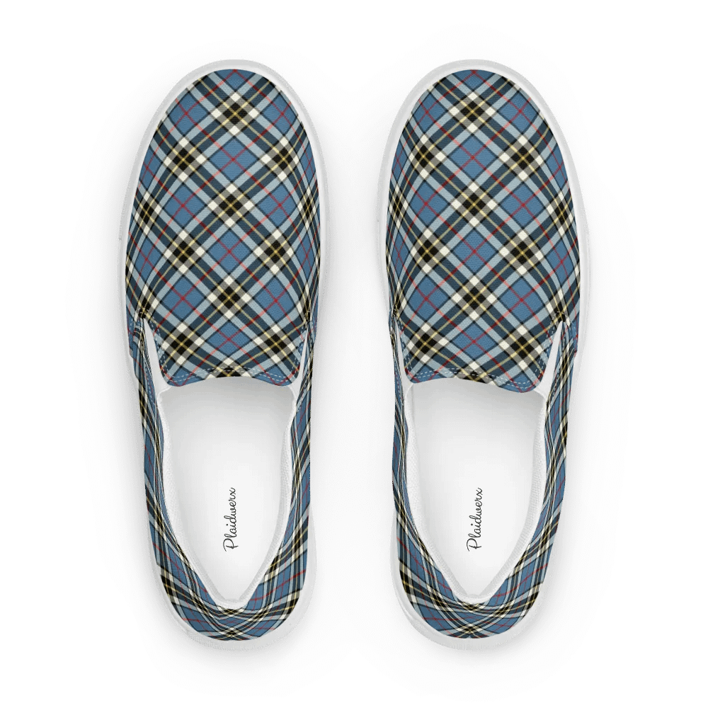 Thompson Blue Tartan Women's Slip-On Shoes product image (1)