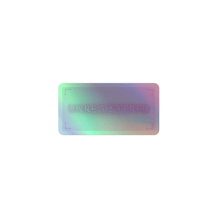 UNREGISTERED - Holographic Sticker product image (1)
