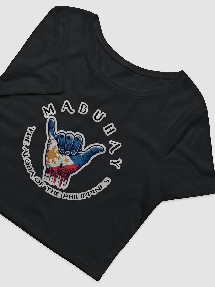 Women's Crop Tee: MABUHAY THE ALOHA OF THE PHILIPPINES - SHAKA HANG LOOSE VIBES FOR YOUR STYLE product image (7)