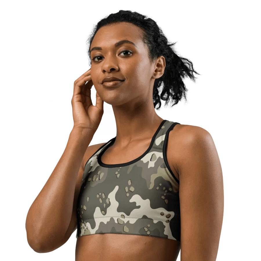 Camouflage Chic Sports Bra product image (9)