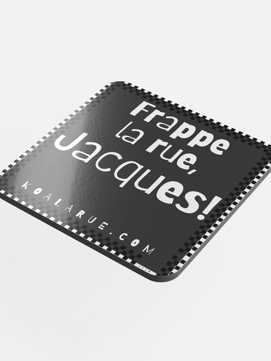FRAPPE LA RUE • BLACK DRINK COASTER product image (4)