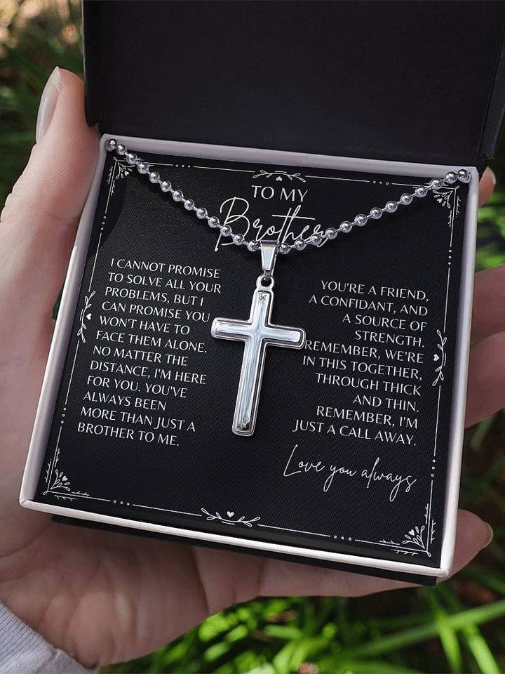 Brother Cross Necklace - More Than Just A Brother To Me product image (2)