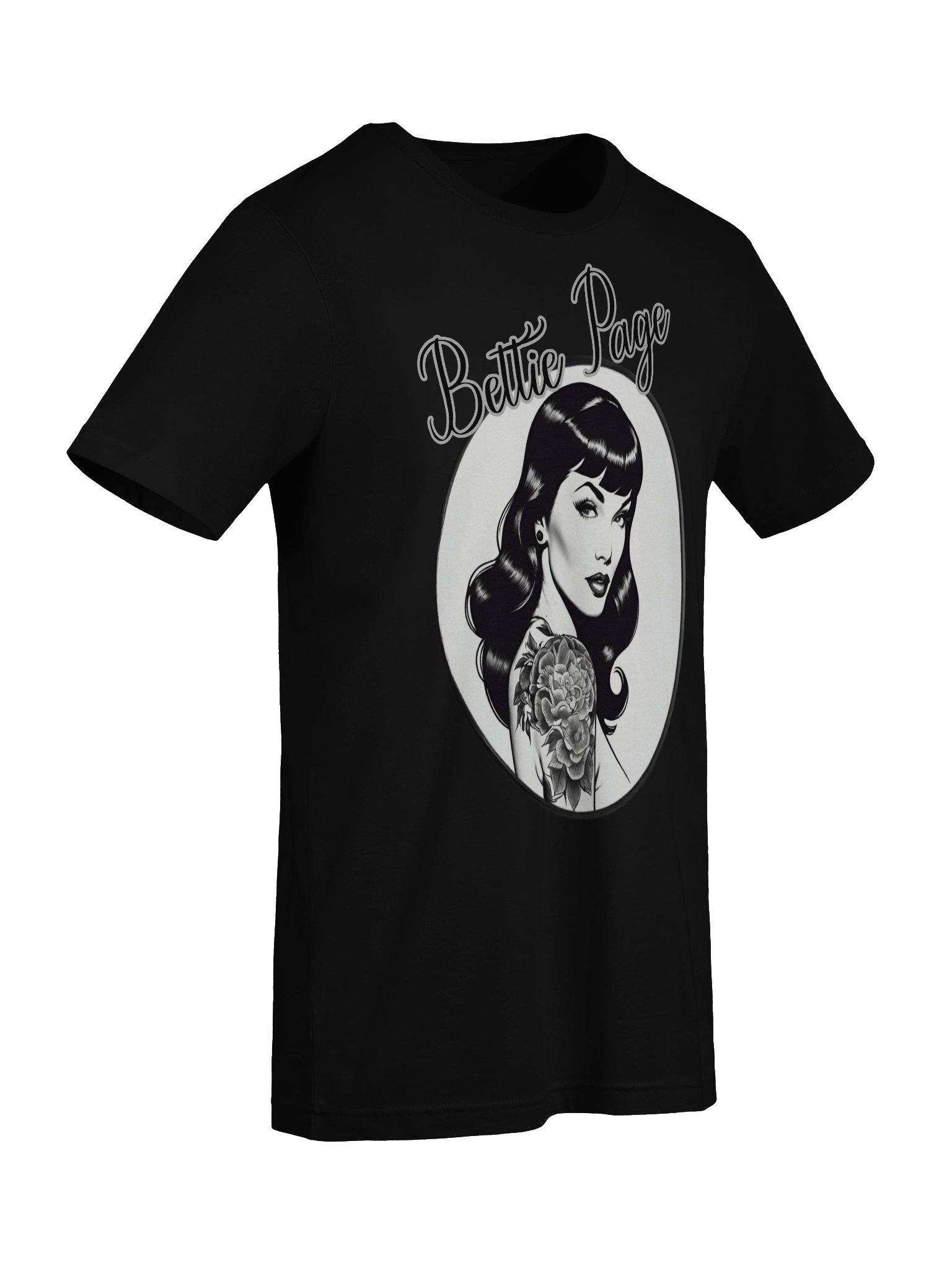 Floral Inked Bettie Page T-Shirt product image (9)