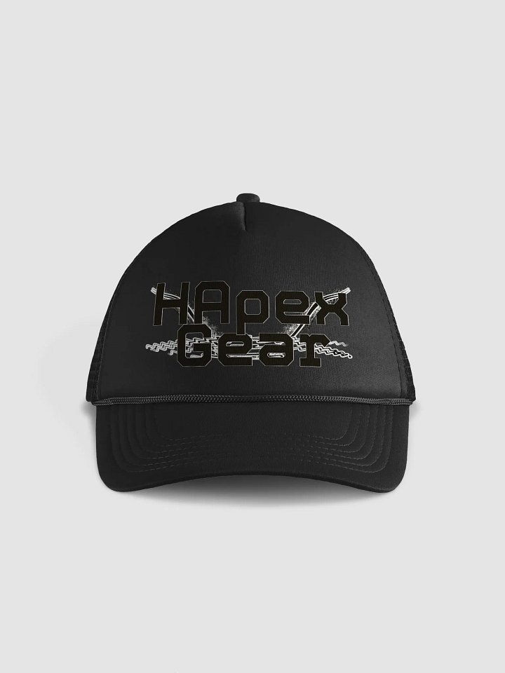 Foam Trucker Hat - Black HApex Gear Black Logo product image (1)