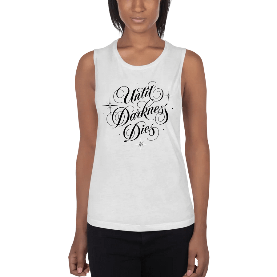 Until Darkness Dies (simple design) Bella+Canvas Women's Flowy Muscle Tank product image (48)