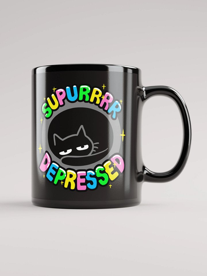 Supurrr Depressed Mug (Black) product image (1)