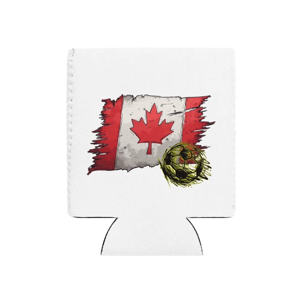 Canada Flag Soccer Football Can Cooler product image (1)