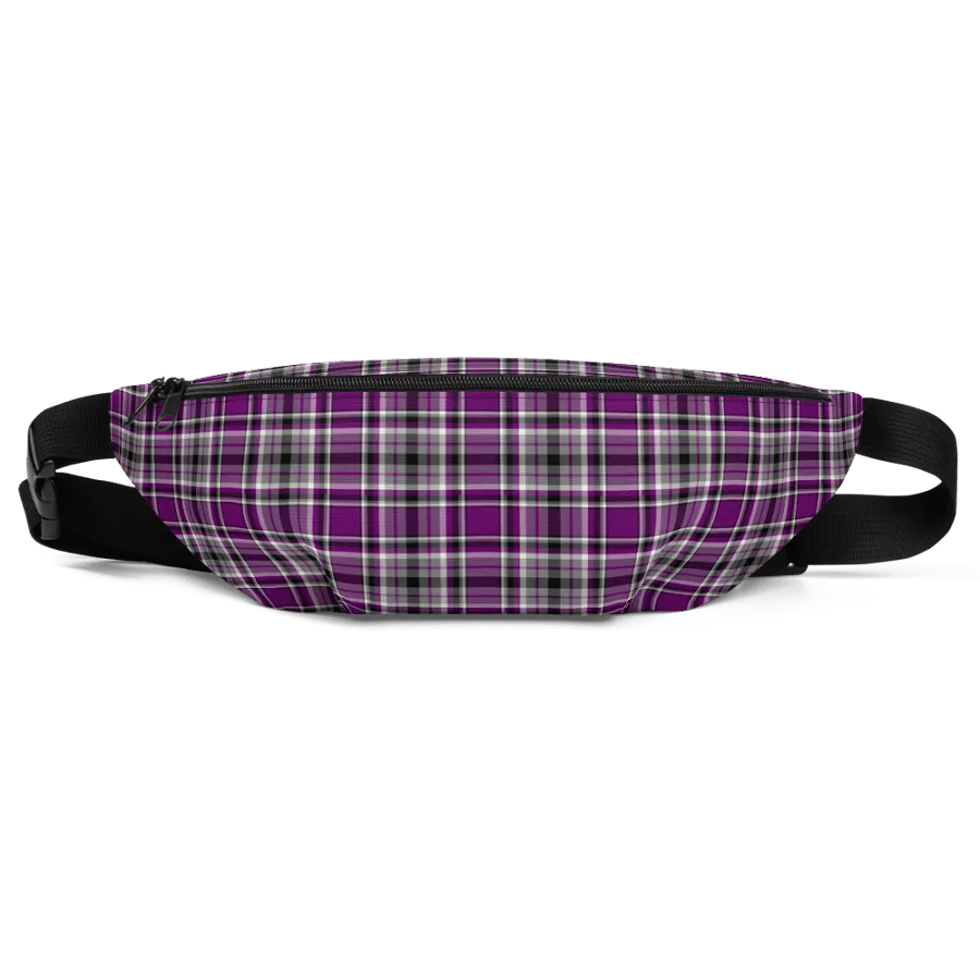 Purple, Gray, and Black Plaid Fanny Pack product image (2)