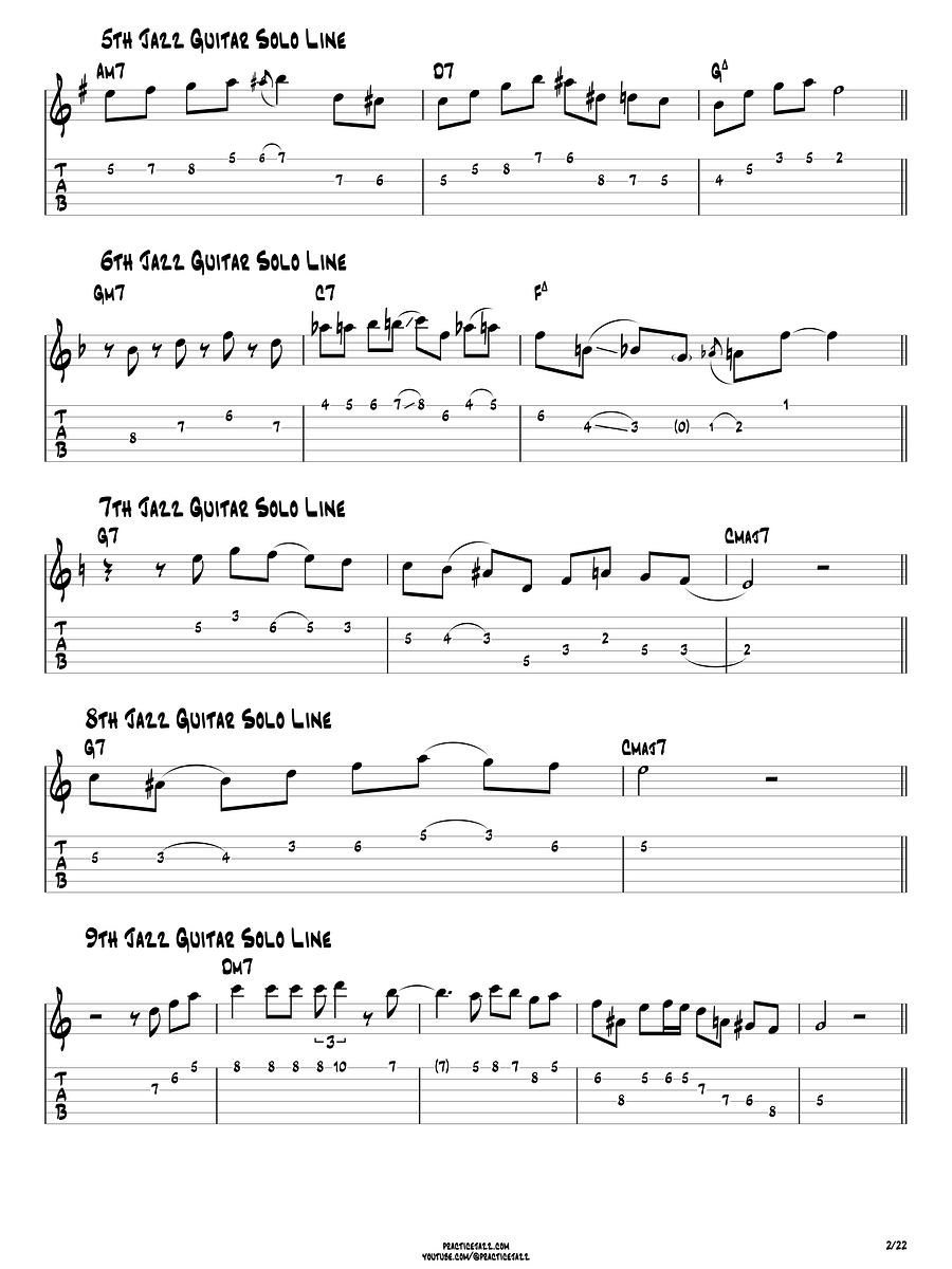 Jazz Guitar Lick 1000 – Vol.1: The First 100 (Guitar Pro + PDF + TAB) product image (2)