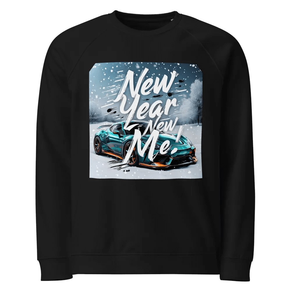 Snowy Supercar New Year Raglan product image (1)