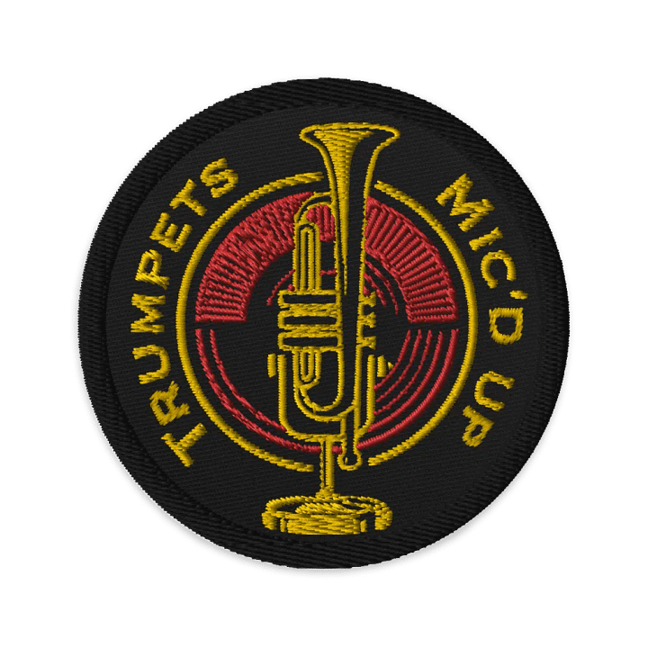 Trumpets Mic'd Up Logo PATCH (3 in.) product image (1)