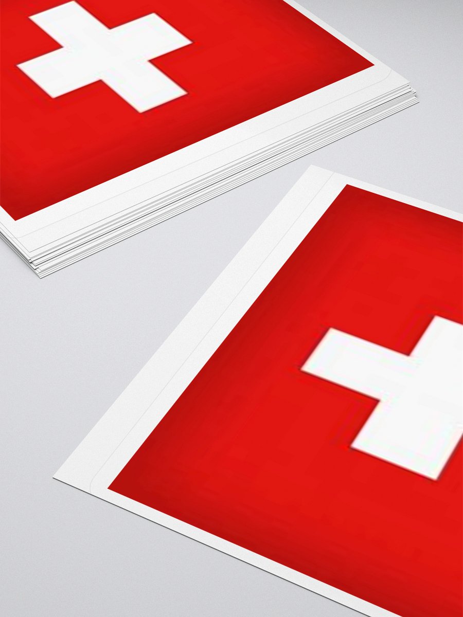 Exclusive Switzerland Flag Kiss-Cut Stickers - High-Quality Vinyl, Multiple Sizes product image (11)