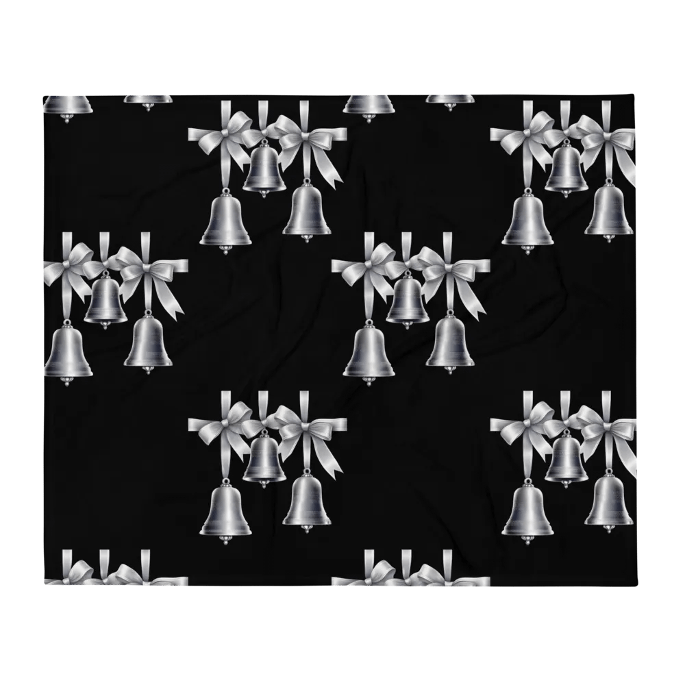 Silver Sleigh Bells Pattern Design Blanket product image (2)