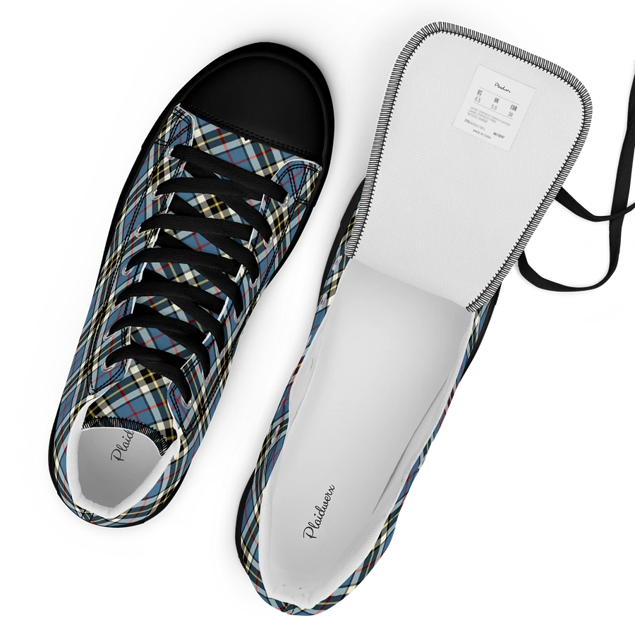 Thompson Blue Tartan Men's High Top Shoes product image (17)