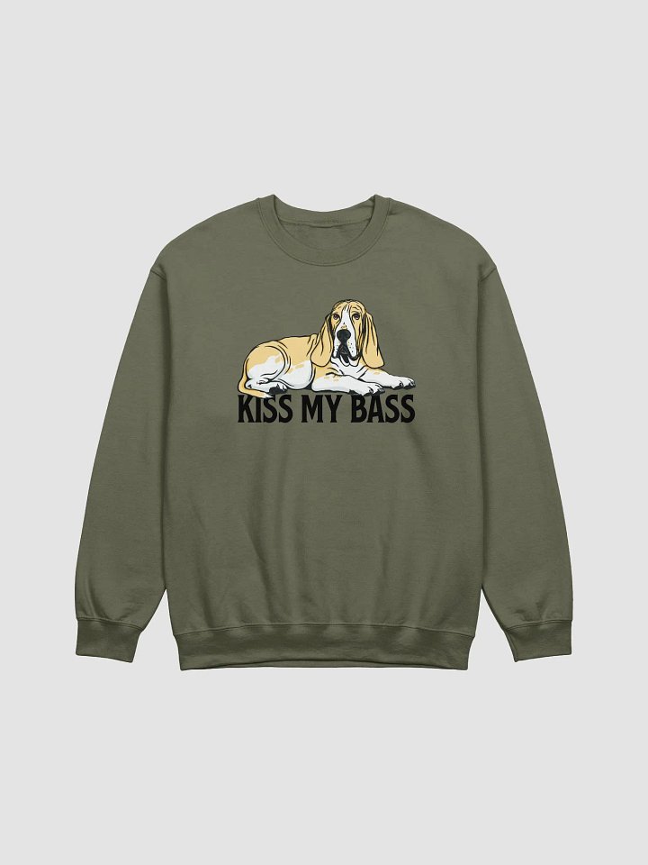 Kiss My Bass Sweatshirt | Funny Shirt for Basset Hound(Lemon) Owners product image (1)