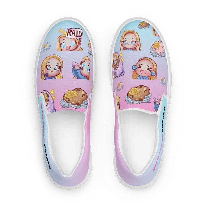 Potato Emotes Women's Slip-On Canvas Shoes product image (1)