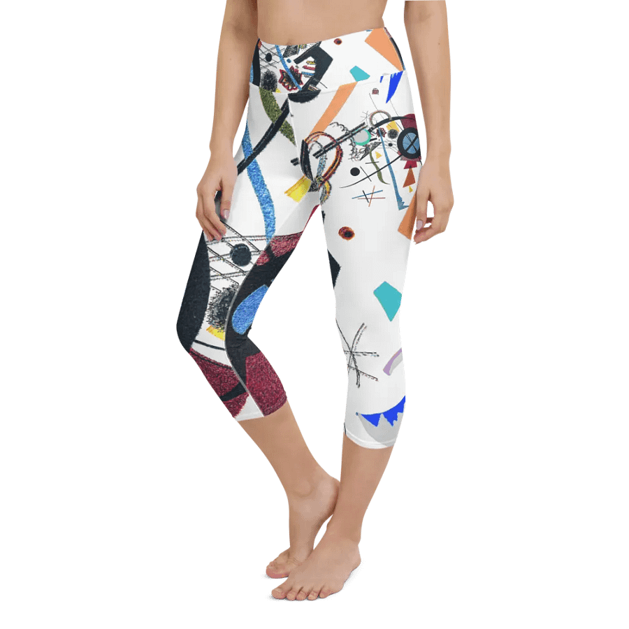 Abstract Lithographic Pattern Design Yoga Capri Legging - V1 product image (8)