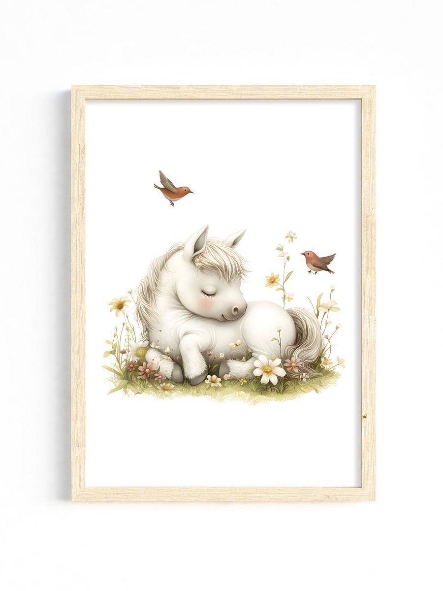 Cute Horse Farm Animal Nursery Prints product image (33)