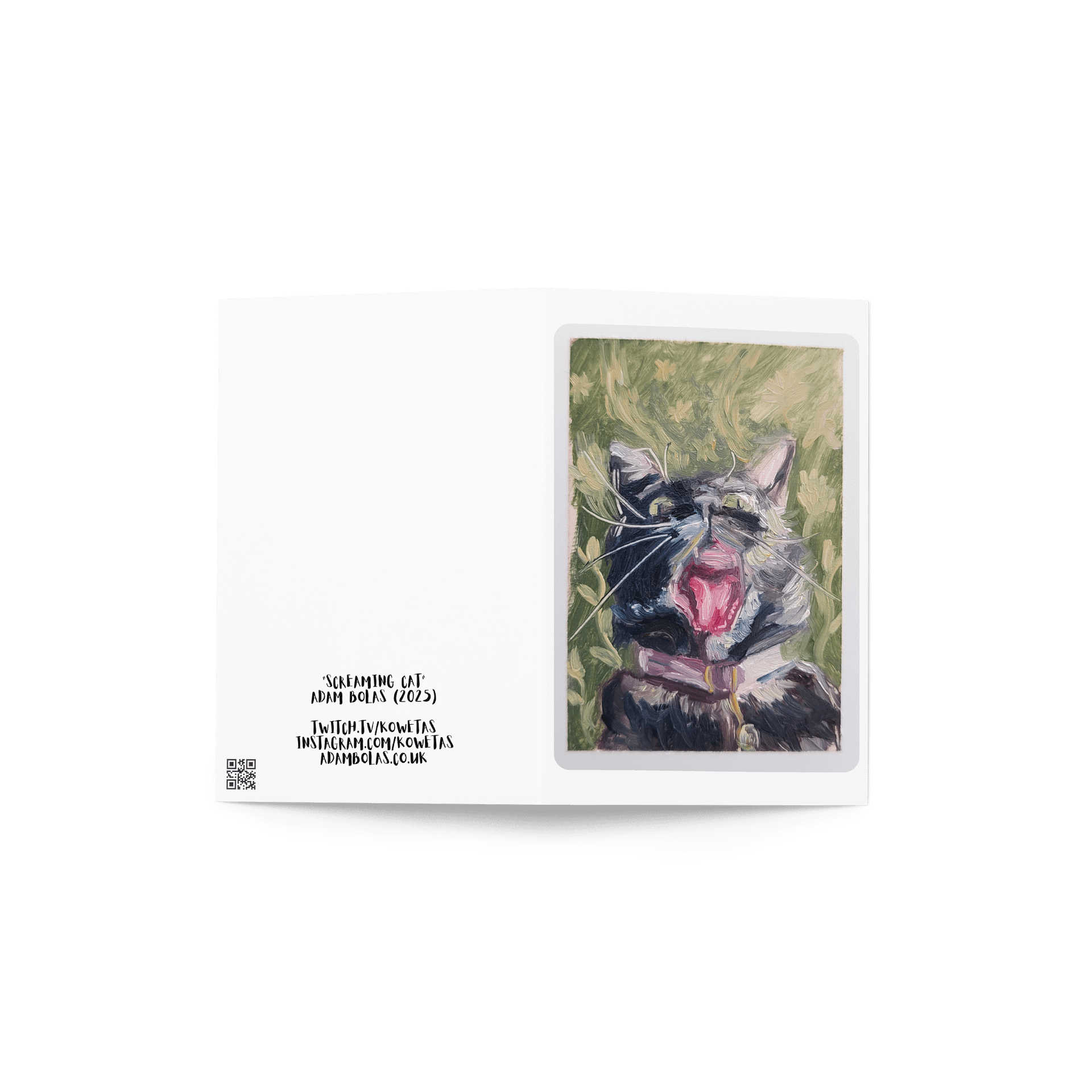 Screaming Cat Greeting Card product image (2)
