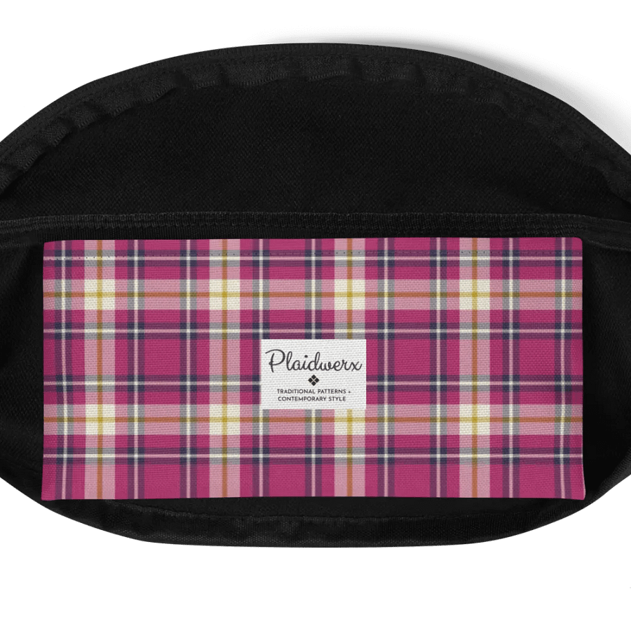 Hot Pink and Navy Blue Plaid Fanny Pack product image (6)