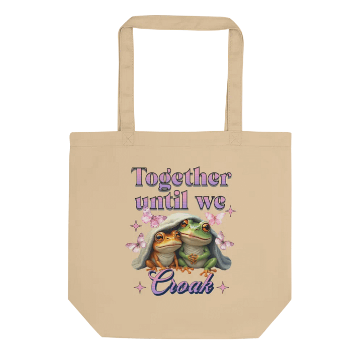 Together Until We Croak Frog & Butterflies Eco Tote Bag product image (1)