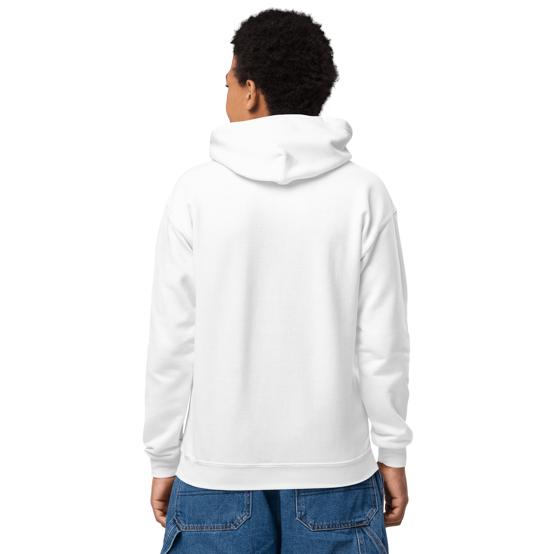 White Youth Heavy Blend Hoodie, Unisex, RKK Logo product image (4)