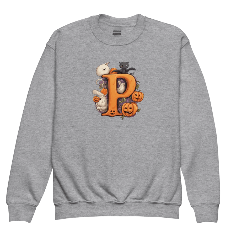 Cute Halloween Monogram Letter P Sweatshirt product image (3)