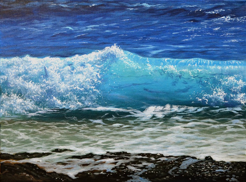 DOWNLOADABLE TUTORIAL - Realistic Crashing Waves in Acrylics product image (1)