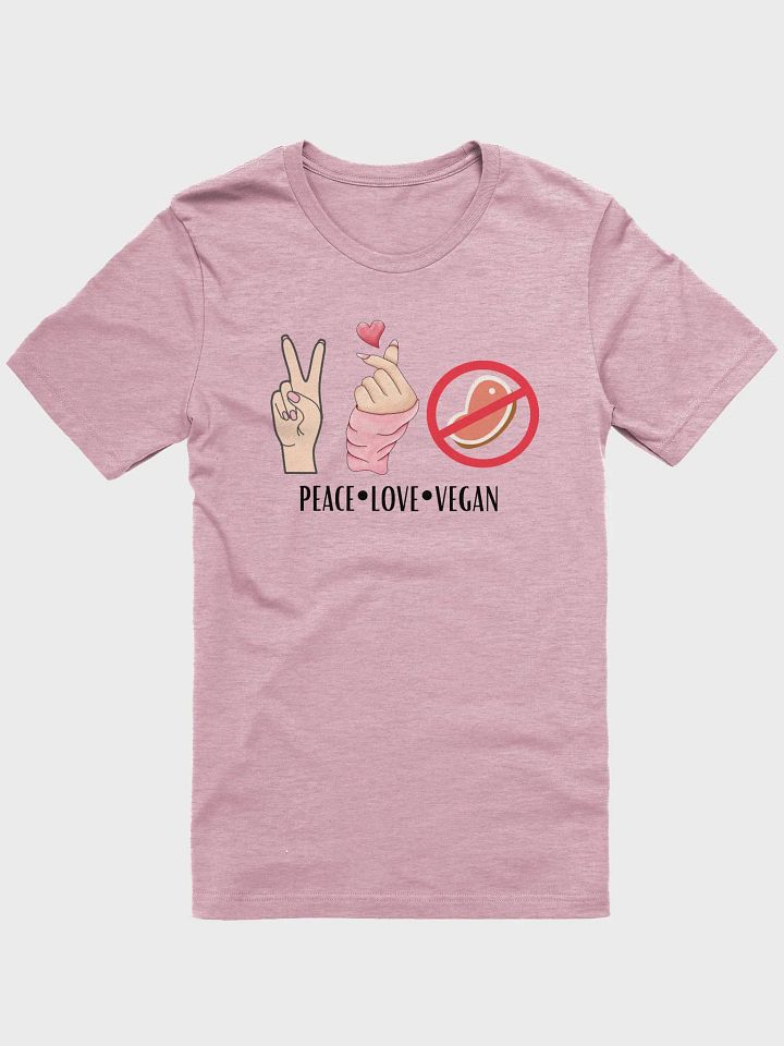 Peace Love Vegan - Unisex T-shirt Bella Canvas 3001 product image (3)